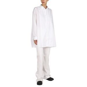 RAF SIMONS Oversized Pleated Poplin Shirt Women WHITE Shirts